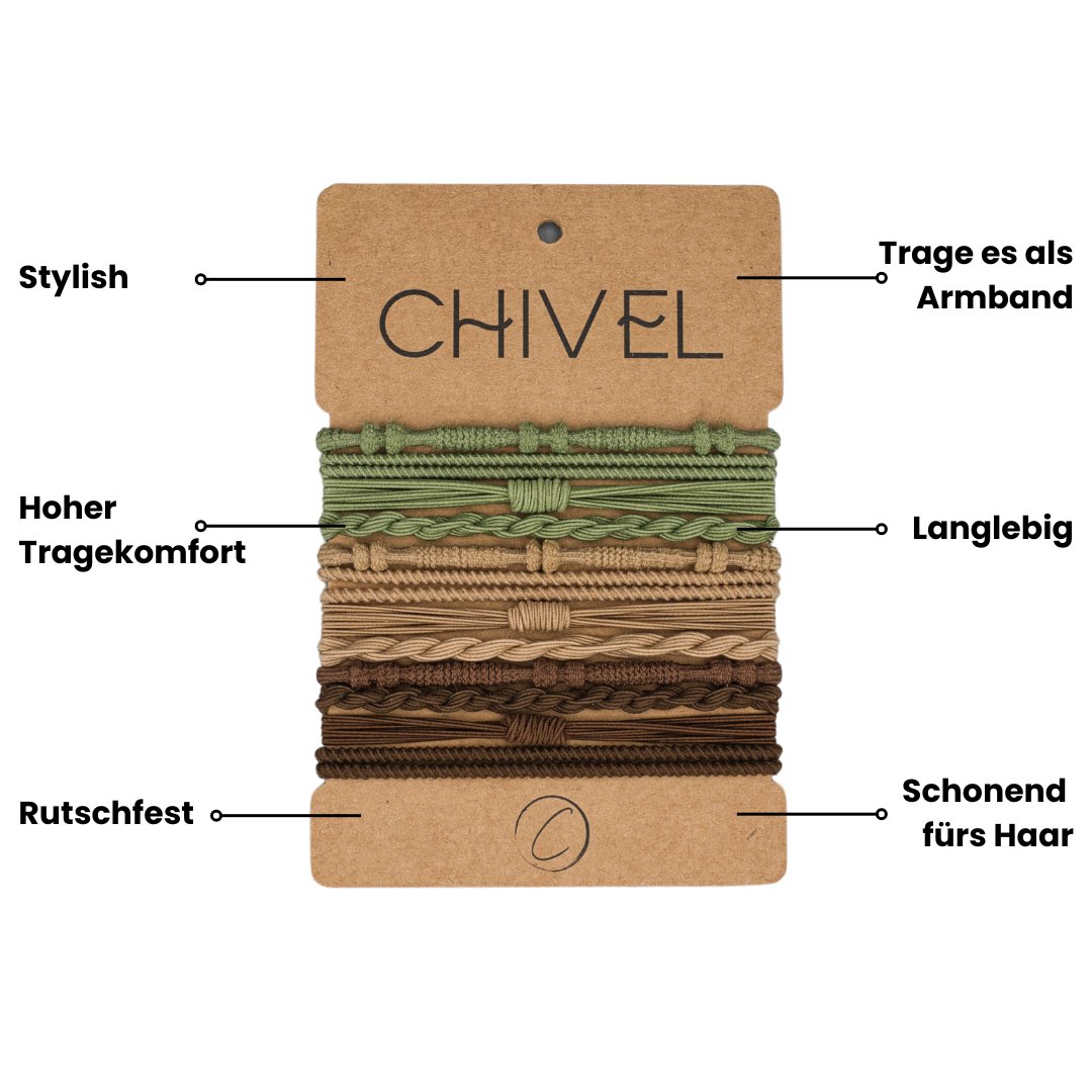 Sunkissed Glow - 12er Haargummi Set - CHIVEL