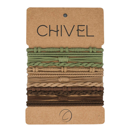 Woodland Chic - 12er Haargummi Set - CHIVEL